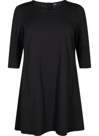 FLASH - Short dress with an A-line shape and 3/4 sleeves