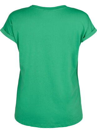Zizzifashion Short sleeved cotton blend t-shirt, Kelly Green, Packshot image number 1