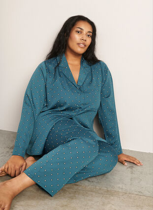Zizzifashion Printed pyjamas pants, Balsam AOP, Image image number 0