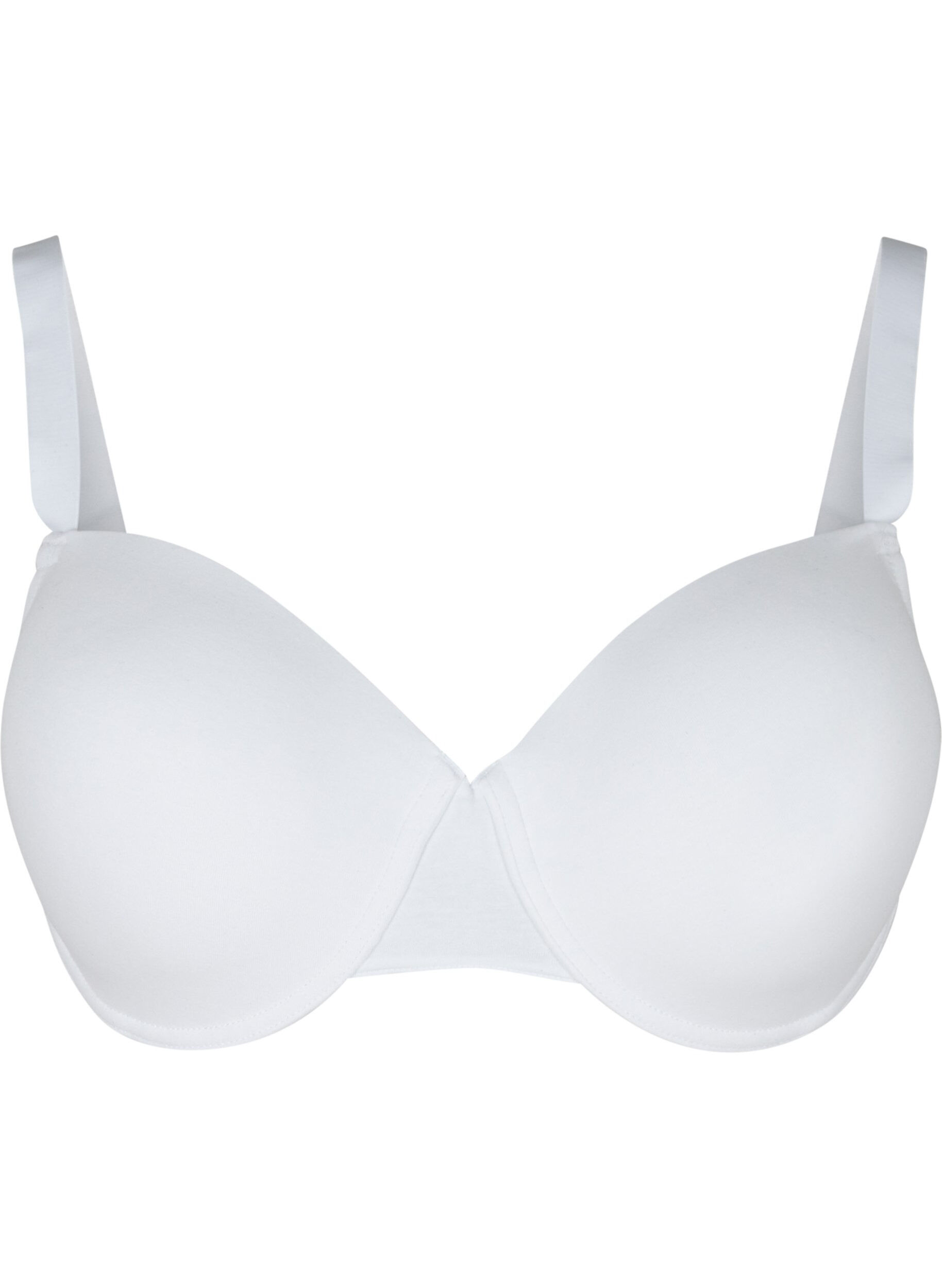 Bra with moulded cups and underwire - White - Sz. 85E-115H 