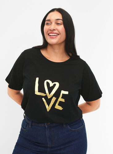 Zizzifashion FLASH - T-shirt with motif, Black Heart, Model image number 0