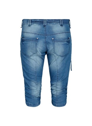 Slim fit capri jeans with pockets - Light Blue - Sz. 42-60 - Zizzifashion