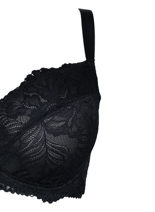 Support the breasts - lace bra with underwire - Black - Sz. 85E