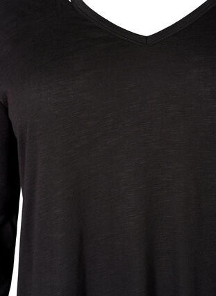 Zizzifashion A-shape training t-shirt with long sleeves, Black, Packshot image number 2