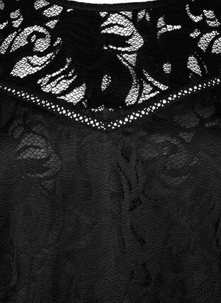 Zizzifashion Lace blouse with short sleeves, Black, Packshot image number 2