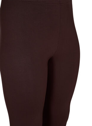 Zizzifashion Basic viscose leggings, Coffee Bean, Packshot image number 2