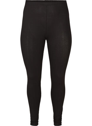 Zizzifashion Basic viscose leggings, Black, Packshot image number 0