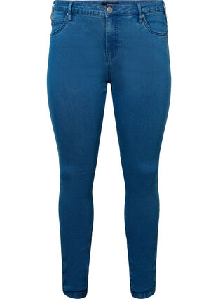 Zizzifashion High-waisted super slim Amy jeans , Mid Blue, Packshot image number 0