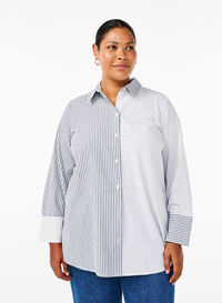 Long-sleeved shirt with stripes, Lava Smoke Stripe, Model