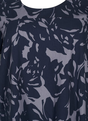 Zizzifashion Short-sleeved cotton dress with print, Skyrocket AOP, Packshot image number 2