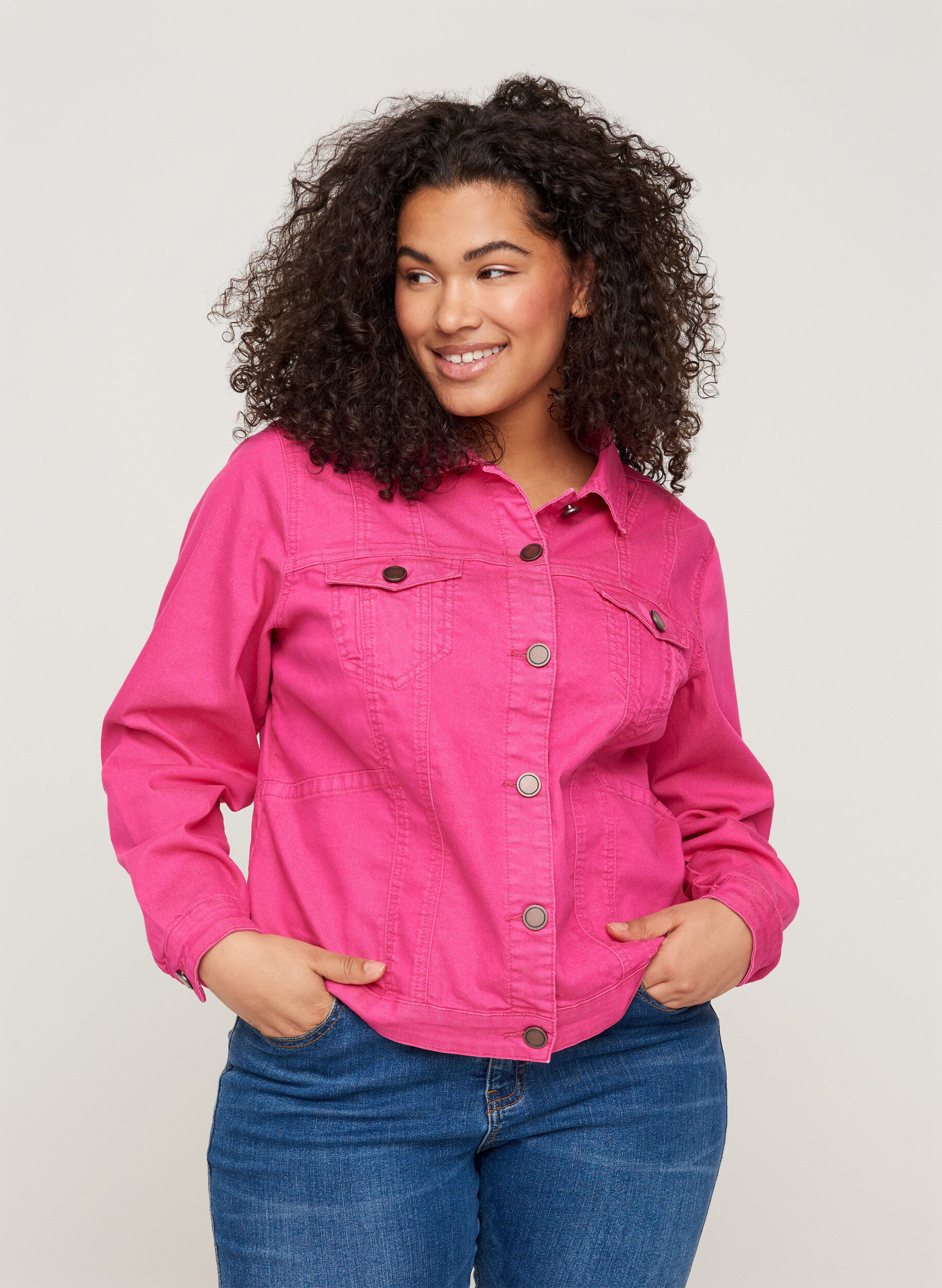 Viikei Womens Denim Jackets Plus Size Denim Jackets for Women Clearance  Classic Casual Solid Color Short Long sleeve Denim Blouse Jacket Coat -  Walmart.com