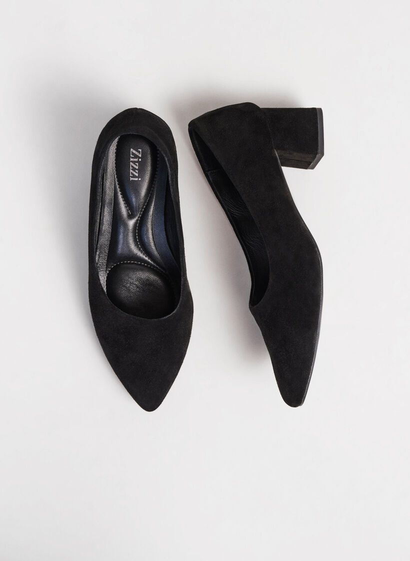 Wide fit - Pumps in suede, Black, Image