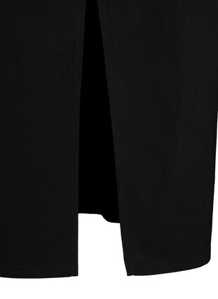 Zizzifashion Long skirt with slit in front, Black, Packshot image number 3