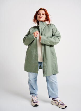 Zizzifashion Jacket with pockets and high collar, Sea Spray, Image image number 0