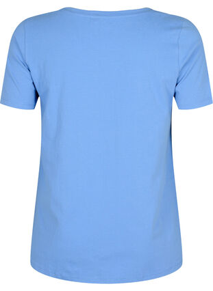 Zizzifashion Basic plain cotton t-shirt, Blue Bonnet, Packshot image number 1