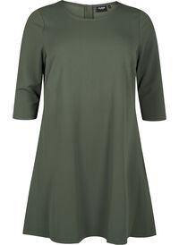 FLASH - Short dress with an A-line shape and 3/4 sleeves