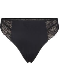 Microfibre G-string with lace