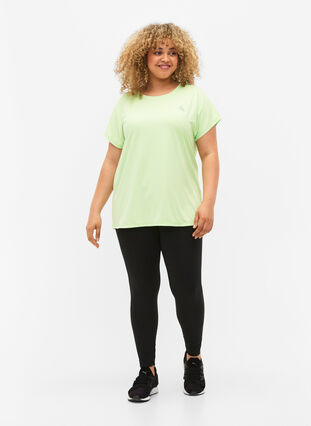 Zizzifashion Short sleeved workout t-shirt, Paradise Green, Model image number 2