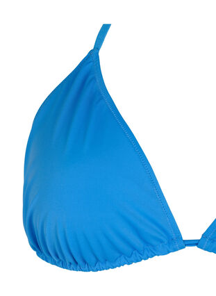 Zizzifashion Solid color triangle bikini top, Nebulas Blue, Packshot image number 2
