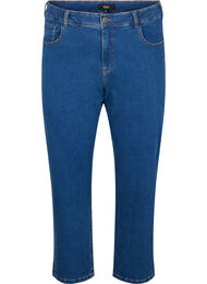 Cropped Vera jeans with straight fit, Blue Denim, Packshot