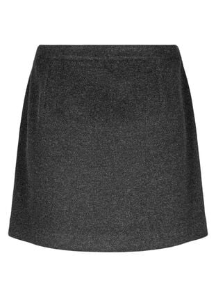 Zizzifashion Short skirt with a-cut, Dark Grey Melange, Packshot image number 1