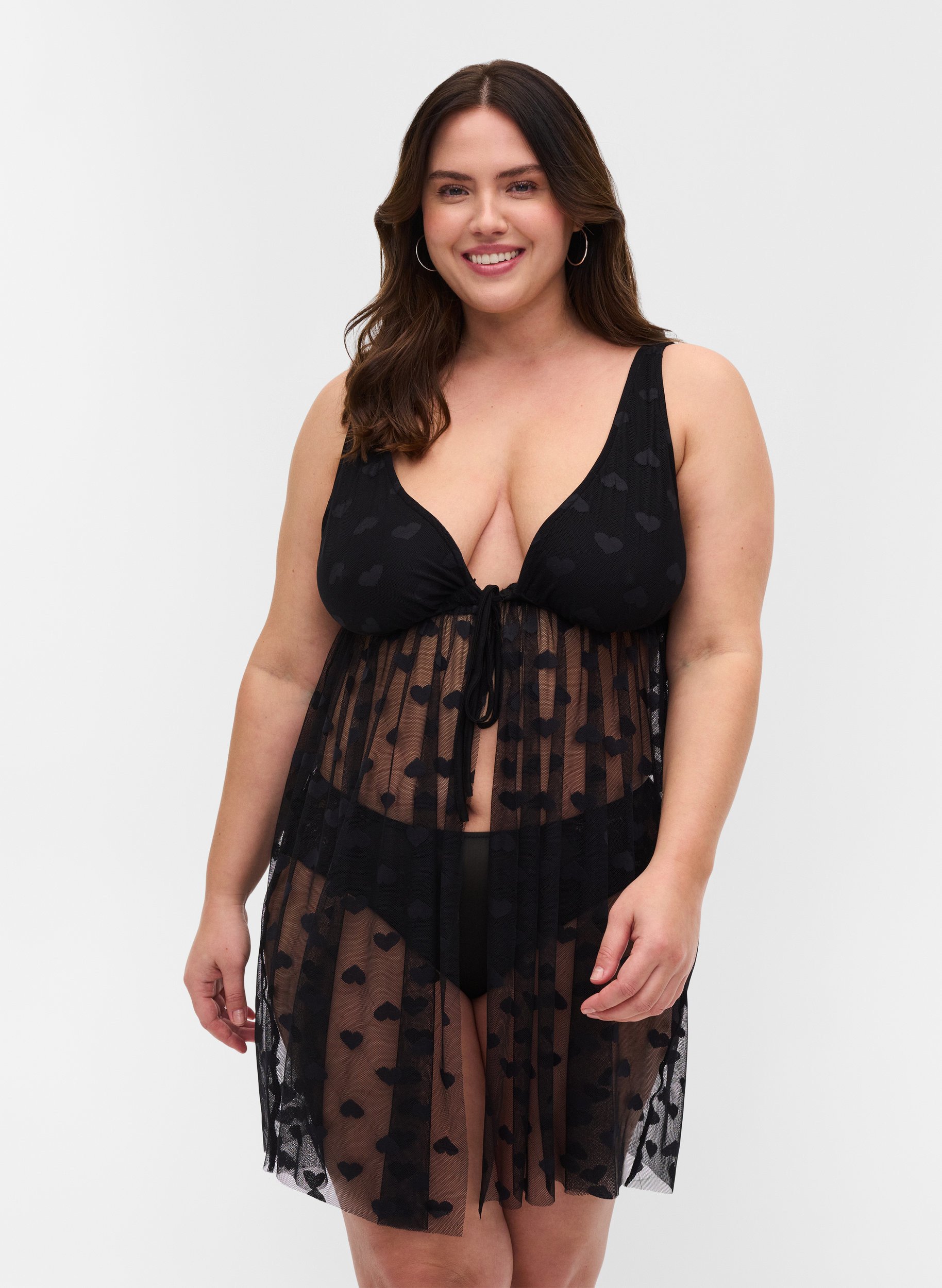 black sheer nightgown