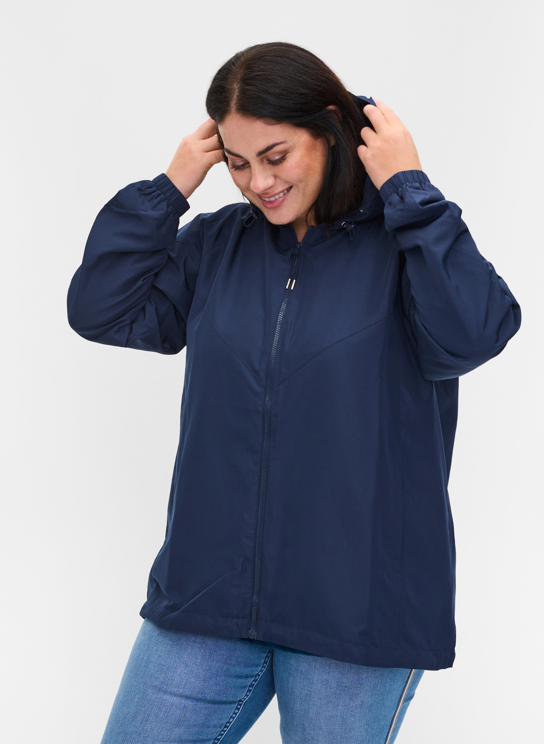 ladies navy pac a mac