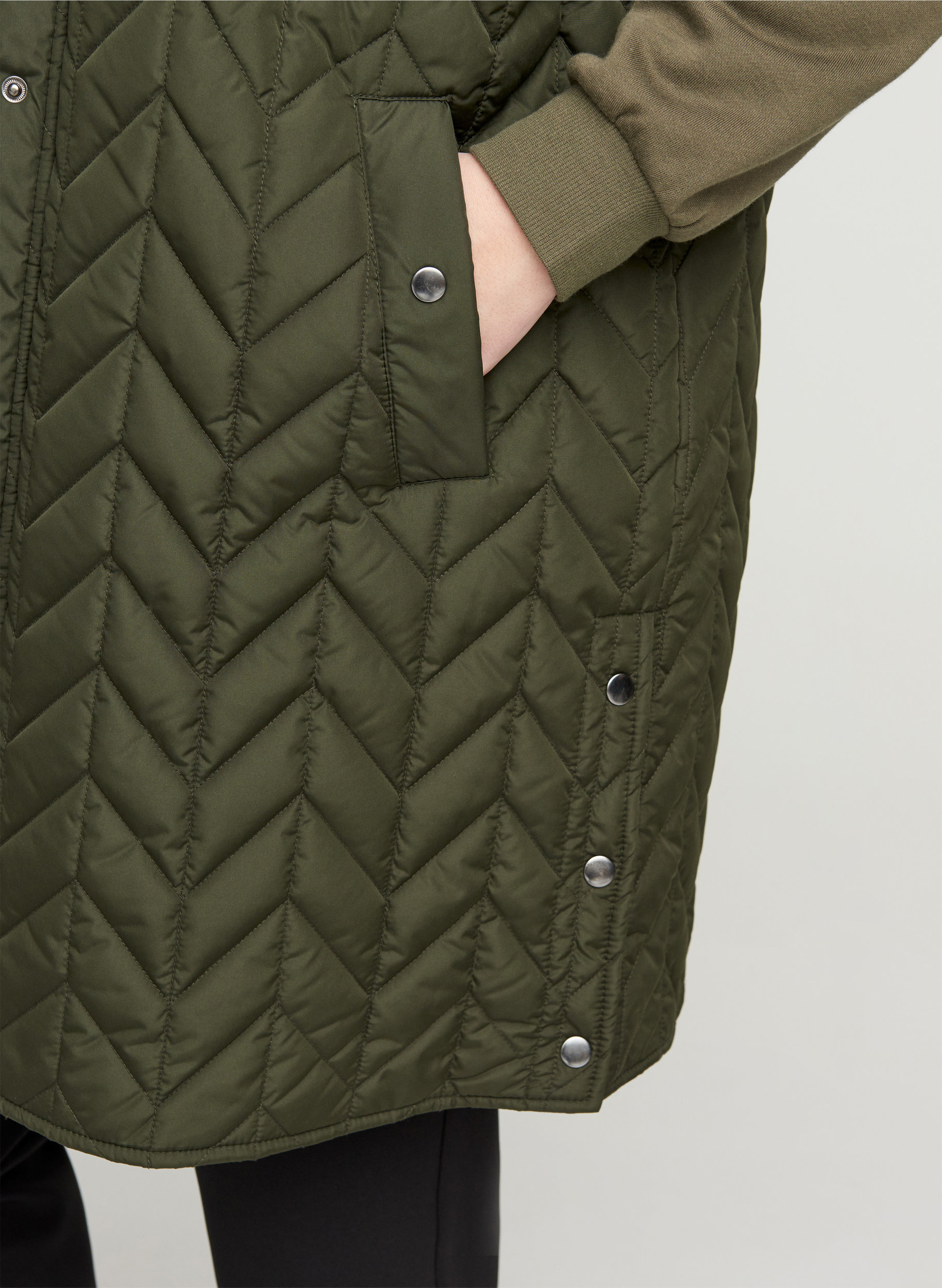 olive green quilted vest