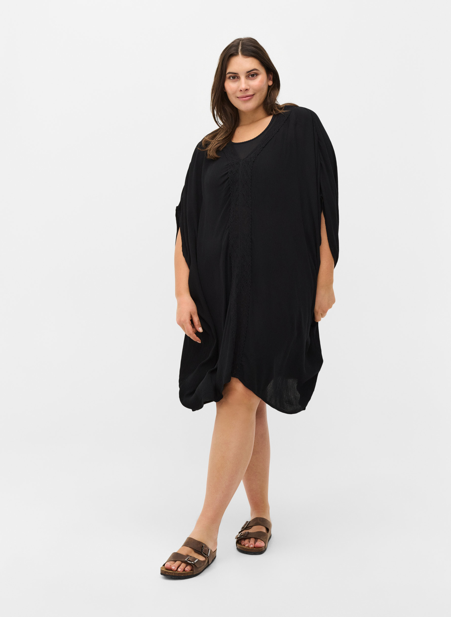 plus size black beach dress